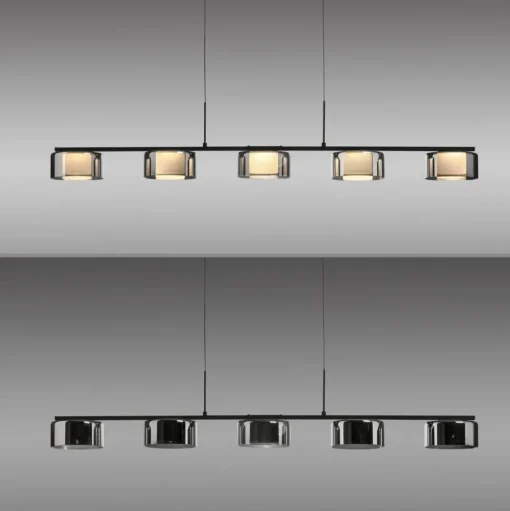 Paul Neuhaus LED hanglamp Rika, 119 cm, glas, dimbaar