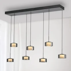 Paul Neuhaus LED hanglamp Rika, 135 cm, glas, dimbaar