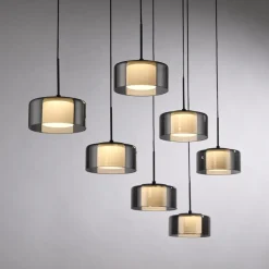 Paul Neuhaus LED hanglamp Rika, 135 cm, glas, dimbaar