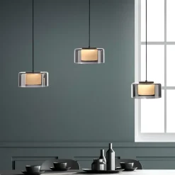 Paul Neuhaus LED hanglamp Rika, 71 cm, glas, dimbaar