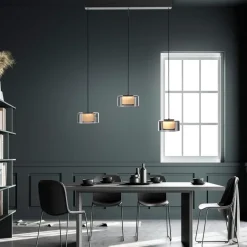 Paul Neuhaus LED hanglamp Rika, 71 cm, glas, dimbaar