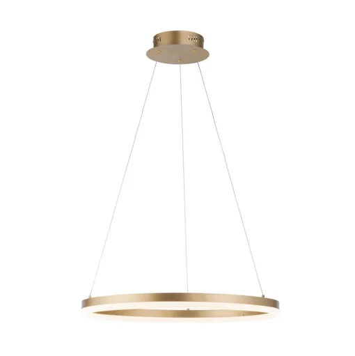 Paul Neuhaus LED hanglamp Titus, Ø 60 cm, messing, dimbaar