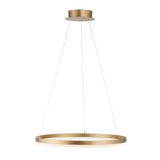 Paul Neuhaus LED hanglamp Titus, Ø 60 cm, messing, dimbaar