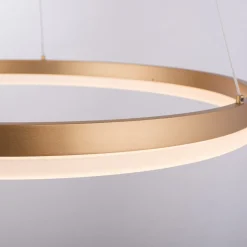 Paul Neuhaus LED hanglamp Titus, Ø 60 cm, messing, dimbaar