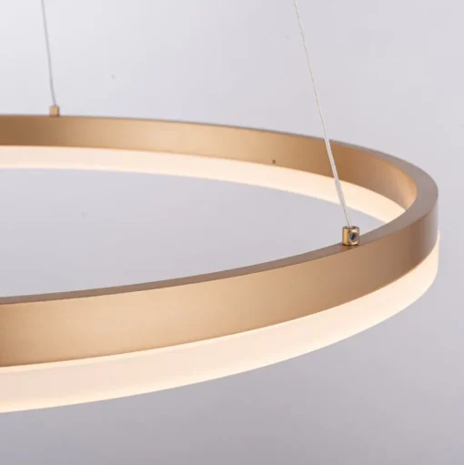 Paul Neuhaus LED hanglamp Titus, Ø 60 cm, messing, dimbaar
