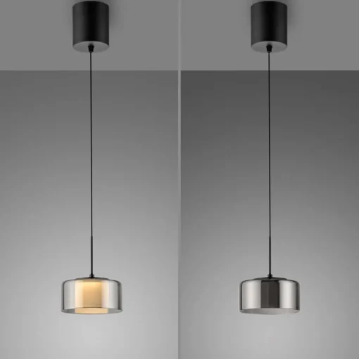 Paul Neuhaus LED hanglamp Rika, Ø 15 cm, glas, dimbaar