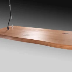 Paul Neuhaus LED hanglamp Palma, hout, CCT, dimbaar, 120cm