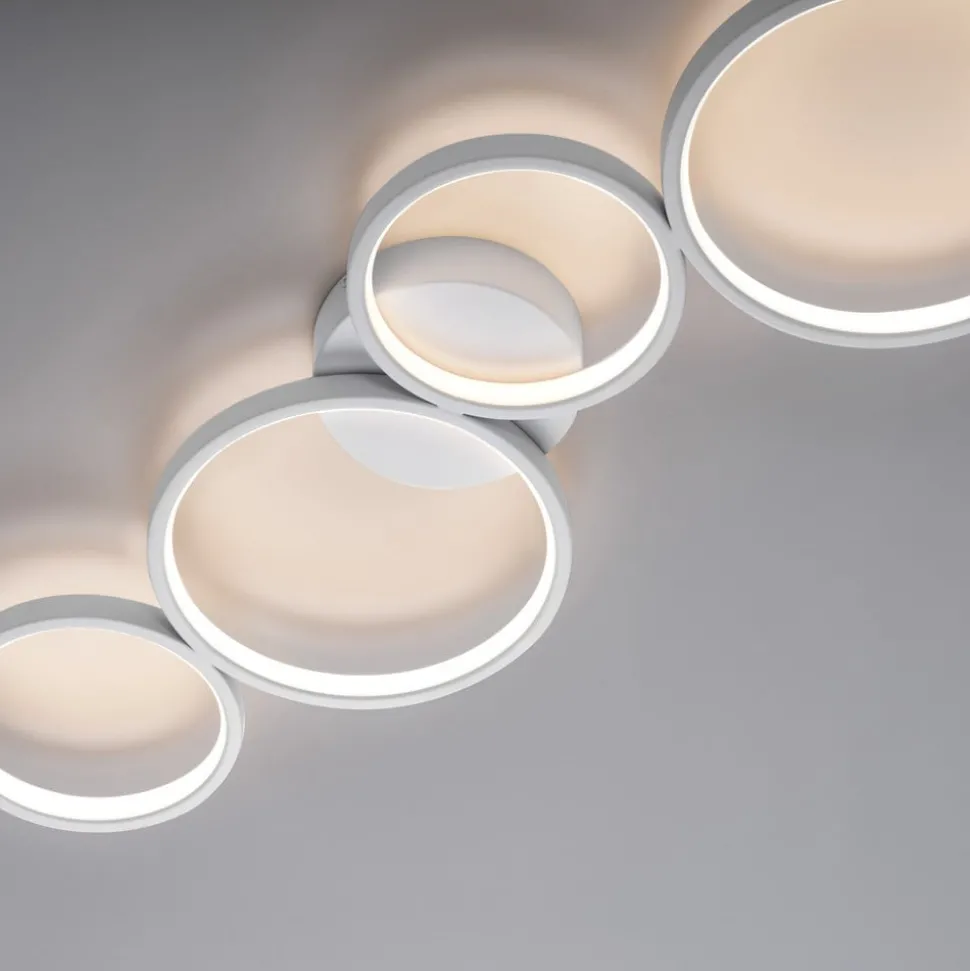 Paul Neuhaus LED plafondlamp Kiringe, wit, metaal, dimbaar