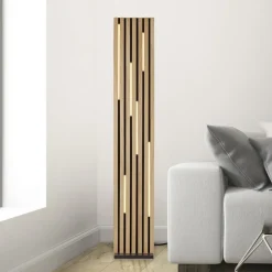 Paul Neuhaus LED vloerlamp Q-Acoustic hout hoogte 162 cm
