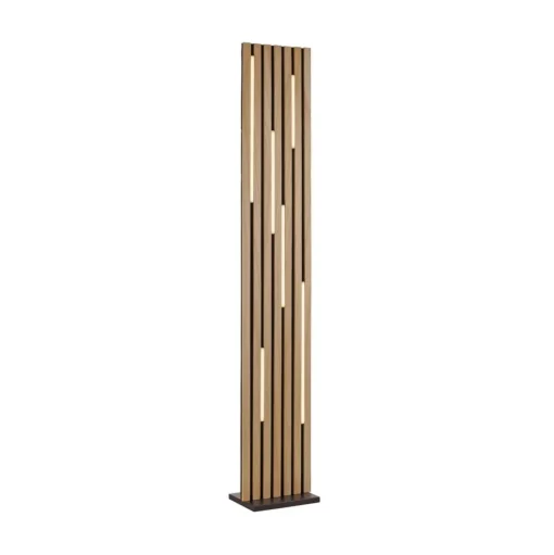 Paul Neuhaus LED vloerlamp Q-Acoustic hout hoogte 162 cm