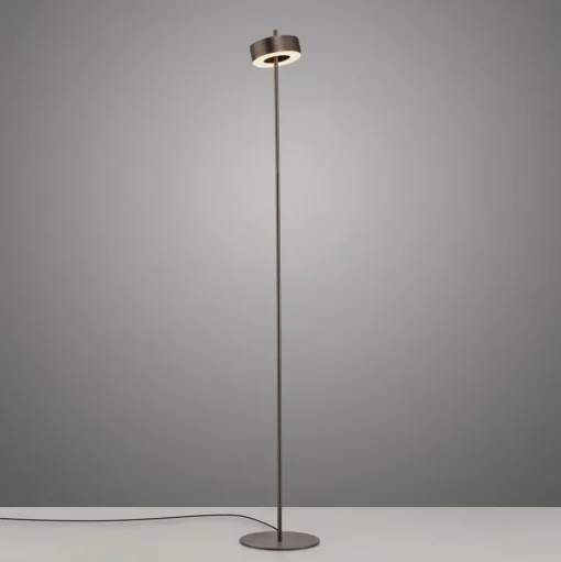 Paul Neuhaus LED vloerlamp Q-Rotate donkerbruin 140 cm