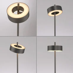 Paul Neuhaus LED vloerlamp Q-Rotate donkerbruin 140 cm