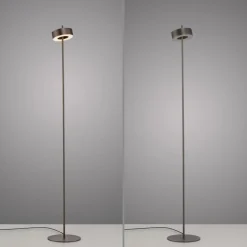 Paul Neuhaus LED vloerlamp Q-Rotate donkerbruin 140 cm