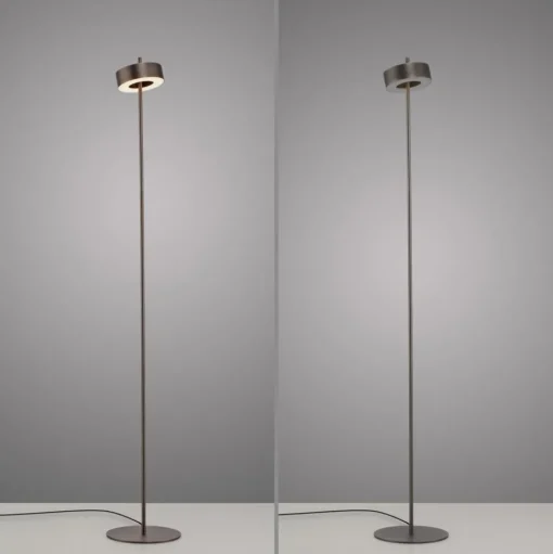 Paul Neuhaus LED vloerlamp Q-Rotate donkerbruin 140 cm