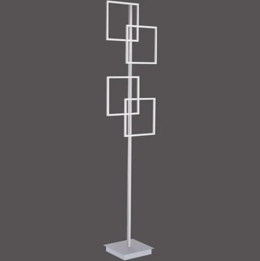 Paul Neuhaus LED vloerlamp Inigo, grijs, metaal, CCT, dimbaar