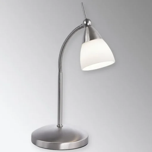 Paul Neuhaus Pino tafellamp, grijs, 45 cm, dimbaar, G9