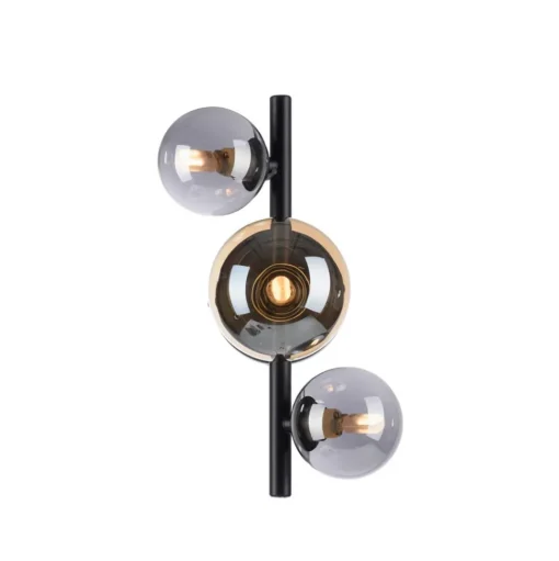 Paul Neuhaus Popsicle wandlamp, zwart, glas, 29 cm, G9