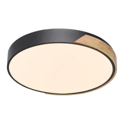 Paul Neuhaus Q-BILA LED plafondlamp, zwart/eiken