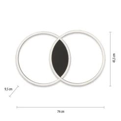 Paul Neuhaus Q-MARKO LED plafondlamp, 2-lamps rond