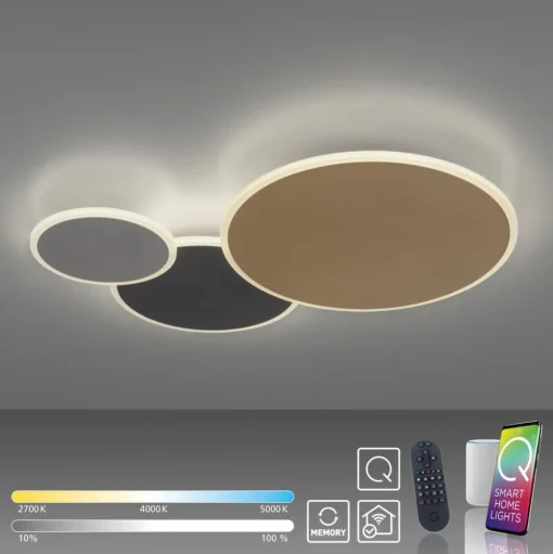 Paul Neuhaus Q-Piato LED plafondlamp 3-lamps