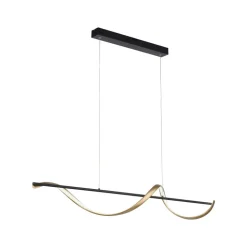 Paul Neuhaus Q-Swing hanglamp, antraciet/messing