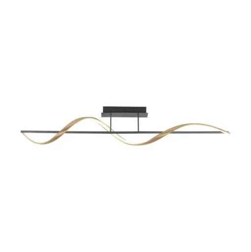 Paul Neuhaus Q-Swing plafondlamp antraciet/messing