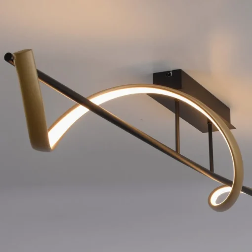 Paul Neuhaus Q-Swing plafondlamp antraciet/messing