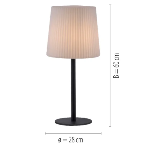 Paul Neuhaus tafellamp Falter, IP65, hoogte 60 cm