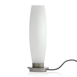 Paul Neuhaus Tyra tafellamp, glas, Ø 10 cm, dimbaar, G9