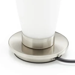 Paul Neuhaus Tyra tafellamp, glas, Ø 10 cm, dimbaar, G9