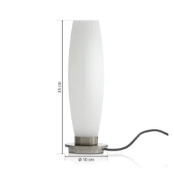 Paul Neuhaus Tyra tafellamp, glas, Ø 10 cm, dimbaar, G9