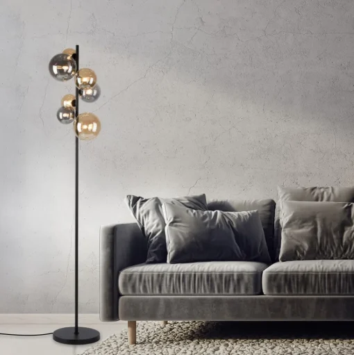 Paul Neuhaus vloerlamp Popsicle, glas, 155 cm hoog, G9