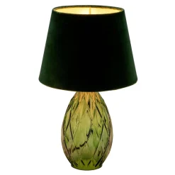 Pauleen Crystal Velvet tafellamp met glazen voet