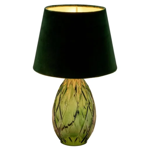 Pauleen Crystal Velvet tafellamp met glazen voet