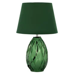 Pauleen Crystal Velvet tafellamp met glazen voet