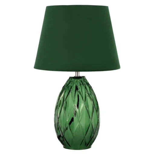 Pauleen Crystal Velvet tafellamp met glazen voet