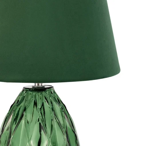 Pauleen Crystal Velvet tafellamp met glazen voet