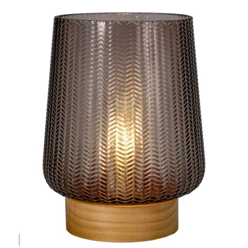 Pauleen Fancy Glamour E27-LED batterij taupe hout
