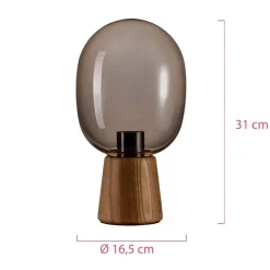 Pauleen Mystical Gleam tafellamp met rookglas