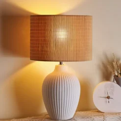 Pauleen Timber Glow tafellamp met bamboe kap