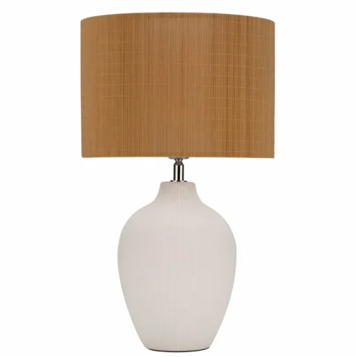 Pauleen Timber Glow tafellamp met bamboe kap