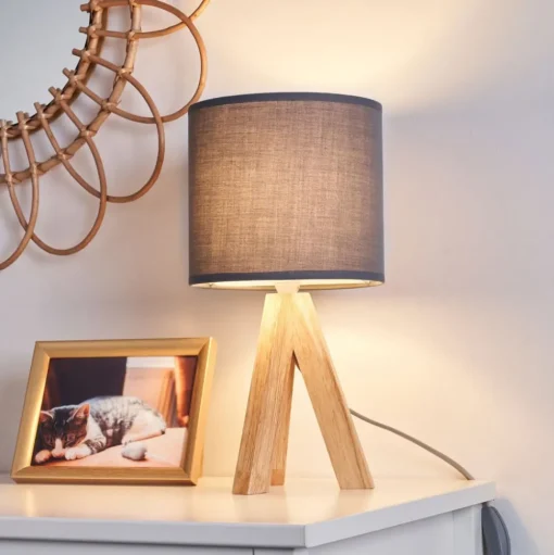 Pauleen Woody Love tafellamp met houten frame