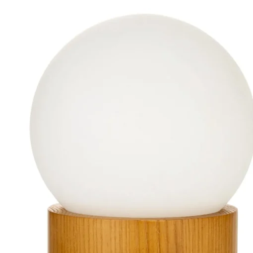 Pauleen Woody Shine tafellamp houten voet, glasbol