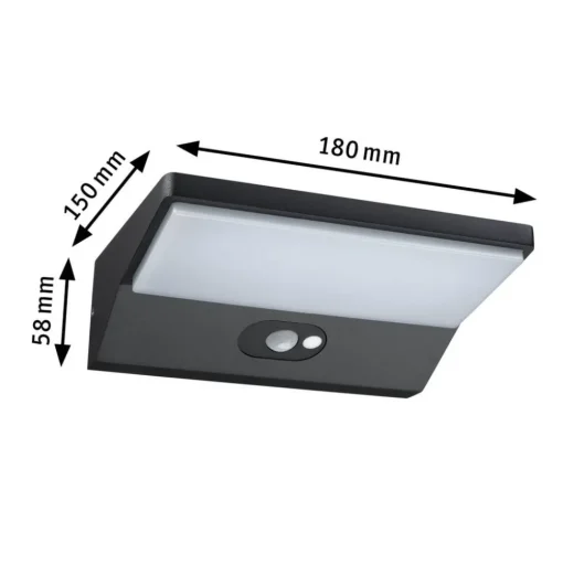 Paulmann 94335 LED solar-wandlamp sensor diepte 15