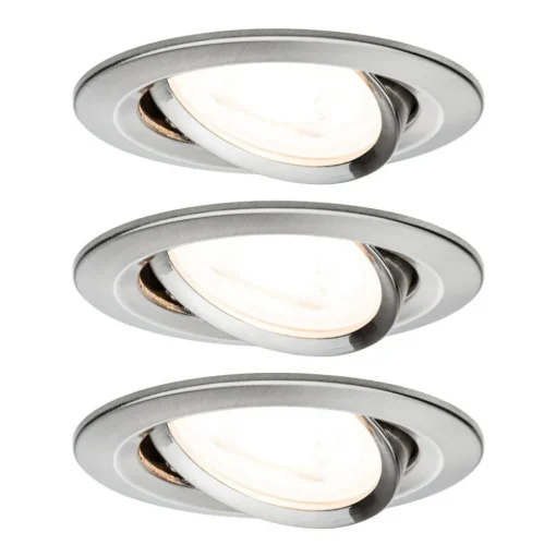 Paulmann 3 spot Nova rond dimbaar, ijzer