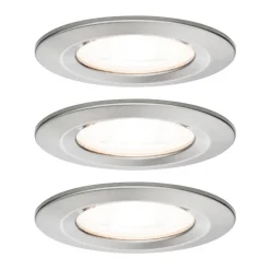 Paulmann 3 spot Nova rond, IP44, dimbaar, ijzer