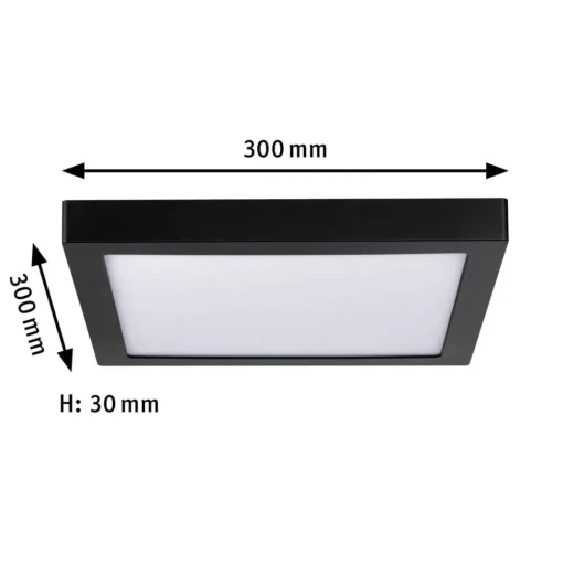Paulmann Abia LED paneel 30x30 cm 2.700K zwart