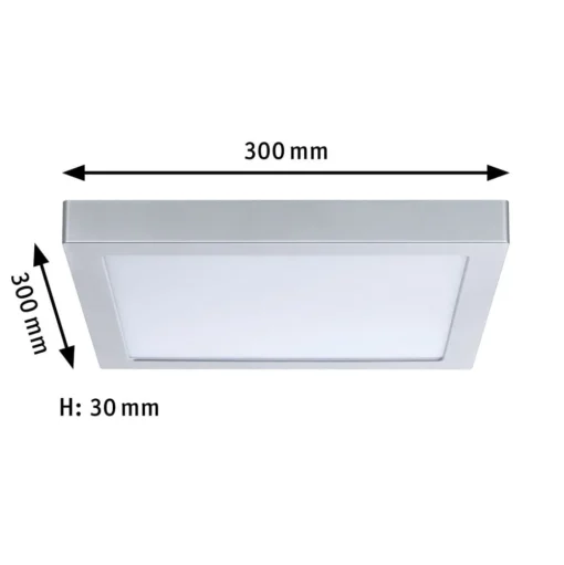 Paulmann Abia LED paneel 30x30 cm 2.700K chroom