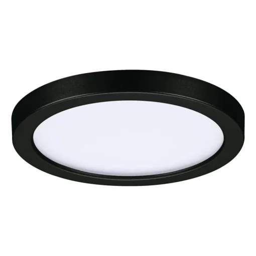 Paulmann Areo LED paneel rond zwart 3000K Ø11,8cm