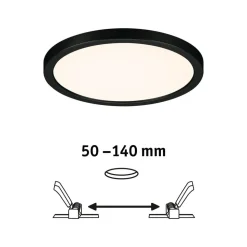 Paulmann Areo paneel 3stepdim zwart Ø17,5cm 3000K